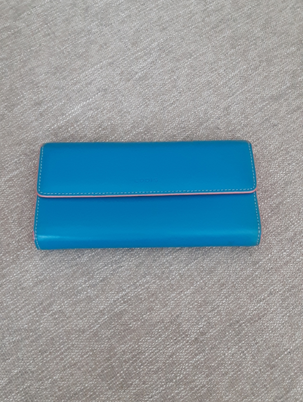 Lodis Blue Women's Leather Clutch Wallet